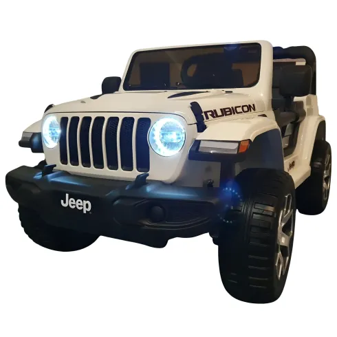 Macchina Jeep Wrangler a Batteria 12V Fuoristrada Bianco per Bambini