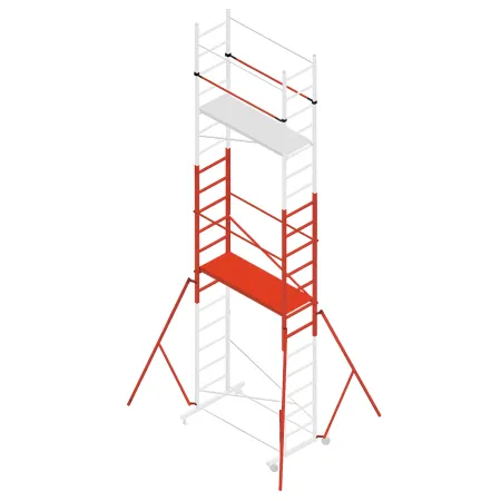 Prolunga in Alluminio per Trabattello con 7 Gradini Altezza 573 cm