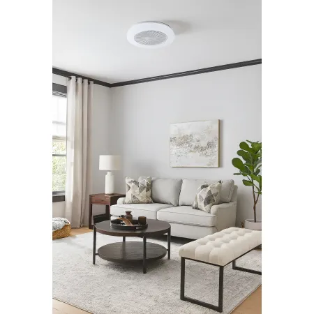 Plafoniera LED con Ventilatore 45W Bianca 48cm Effetto Stellato CCT