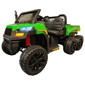 Macchina Elettrica per Bambini Gator Jeep Farmer Verde 6x6 con 2 Posti 2