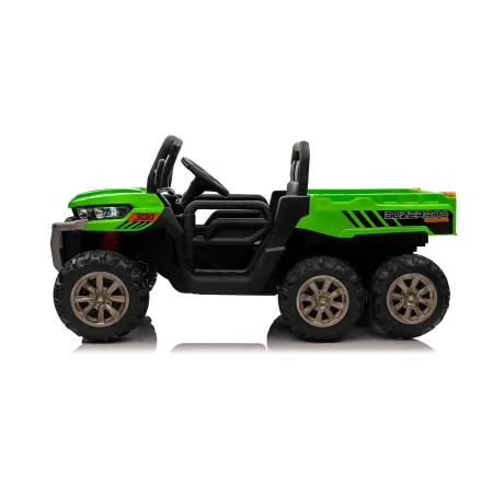 Jeep Elettrica per Bambini 24V Verde 2 Posti Telecomando e Luci LED