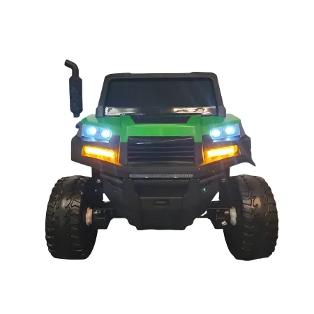 Jeep Elettrica 4x4 per Bambini 2 Posti Telecomando e Sedile in Pelle