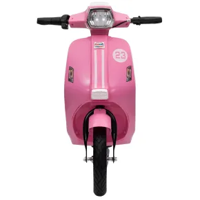 Moto Elettrica 24V per Bambini Rosa Doppia Batteria Waterproof 2