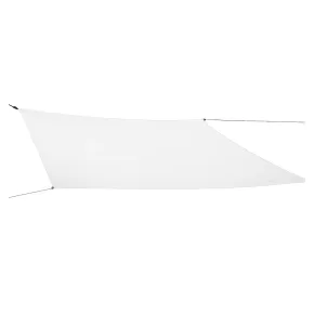 Vela Impermeabile Quadrata 5x5 m Bianco con Anelli in Acciaio Rinforzato