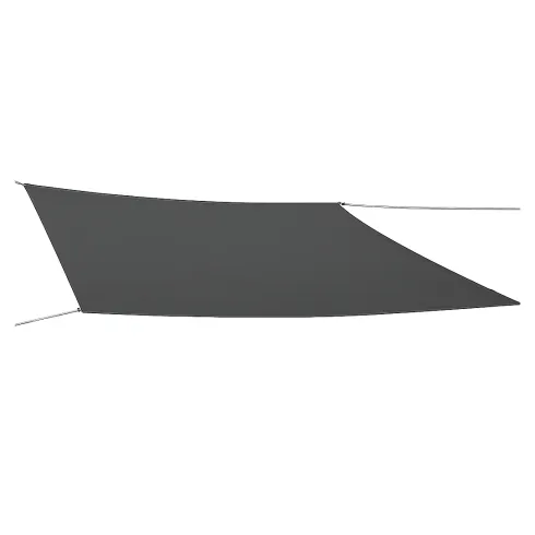 Vela Impermeabile Quadrata 5x5 m Antracite con Anelli in Acciaio Rinforzato