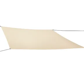 Tenda a Vela Quadrata 3x3 m Beige Ombreggiante per Giardino e Terrazzo