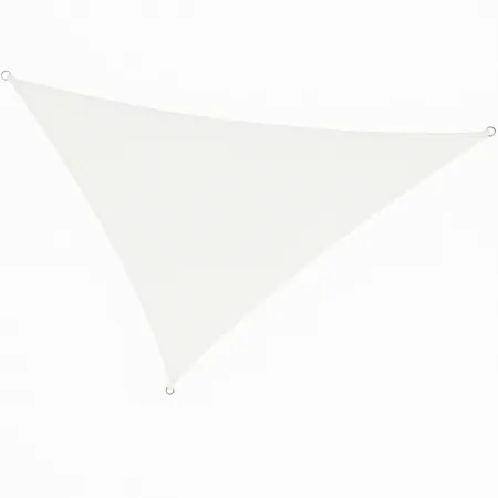Vela Ombreggiante Triangolare 3x3x3 m Bianco per Giardino e Terrazzo
