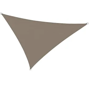 Vela Ombreggiante Triangolare 3x3x3 m Tortora per Giardino e Terrazzo