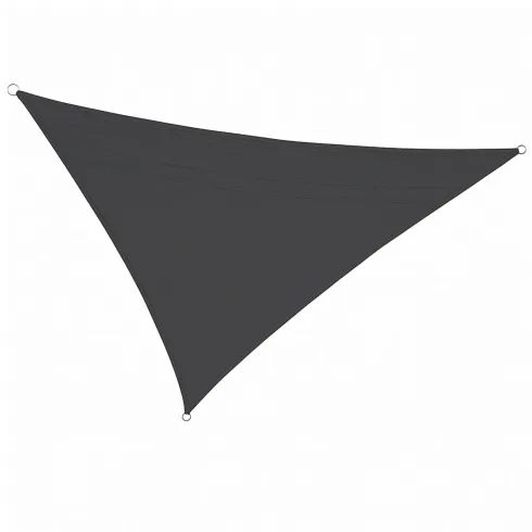 Vela Ombreggiante Triangolare Antracite 3,6x3,6x3,6 m Anelli in Acciaio