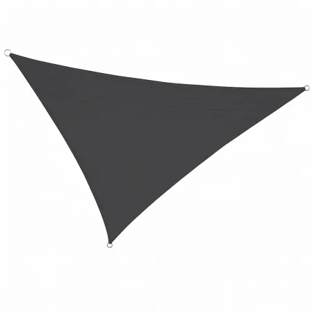 Vela Ombreggiante Triangolare Antracite 3,6x3,6x3,6 m Anelli in Acciaio
