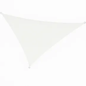 Vela Ombreggiante Triangolare Bianco 5x5x5 m Cucitura Rinforzata