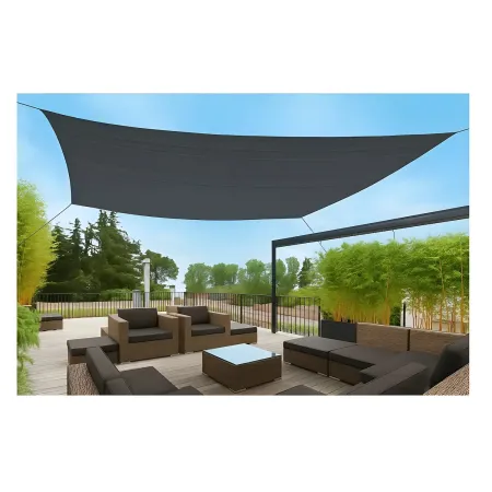 Telo a Vela Ombreggiante Quadrato 3x3 m Antracite per Giardino Terrazzo