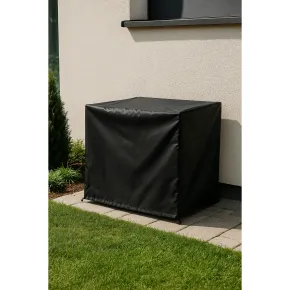 Copertura Impermeabile per Condizionatore 87x28x53 cm Poliestere Nero 2