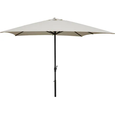 Ombrellone in Metallo 200x300 cm con Telo Beige Resistente da Esterno