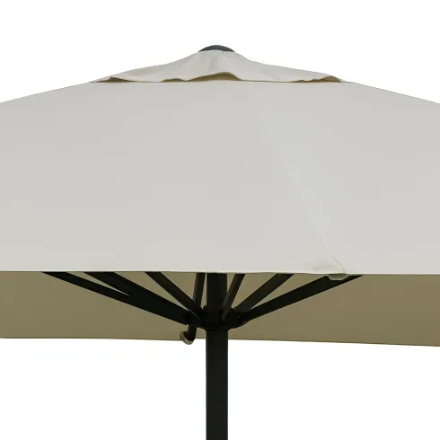 Ombrellone in Metallo 200x300 cm con Telo Beige Resistente da Esterno