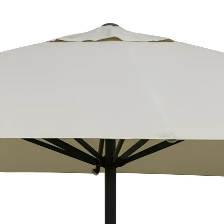 Ombrellone in Metallo 300x300 cm con Telo Beige Resistente da Esterno
