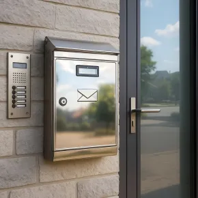 Cassetta Lettere Inox Esterno Tetto Apribile Frontale Multifunzione 2