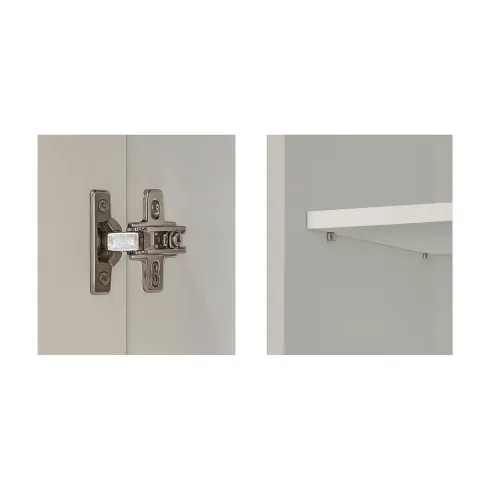 Outlet Scarpiera in Legno Armadio Portascarpe Mobile 2 Ante con Ripiani