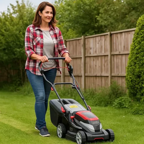 Tosaerba a Batteria 40V 38 cm Funzione Mulching Motore Brushless