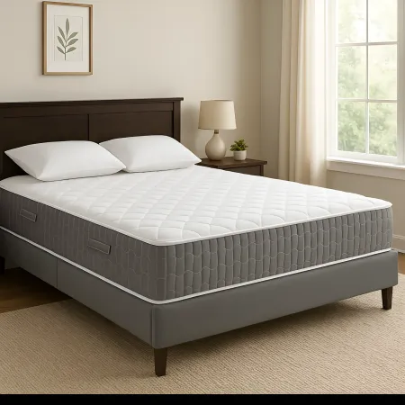 Materasso Matrimoniale 160x190x25 cm Memory Foam Traspirante Grigio