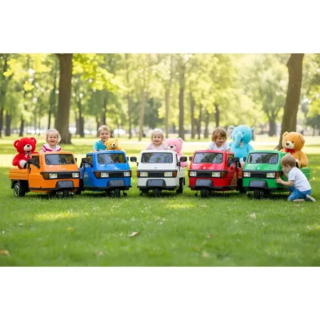 Ape Car Piaggio Elettrica per Bambini Blu con Ruote EVA e Telecomando