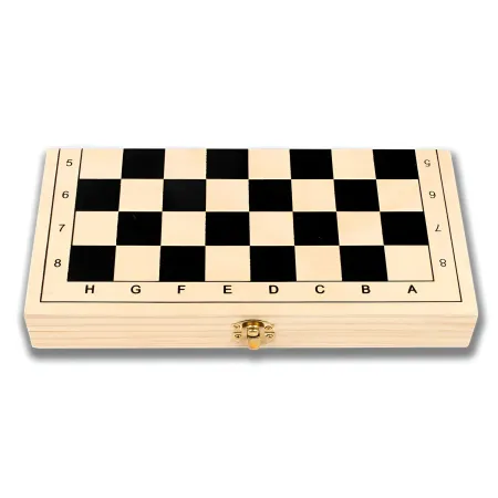 Scacchiera Pieghevole Giochi da Tavolo 3 in 1 in Legno Salvaspazio