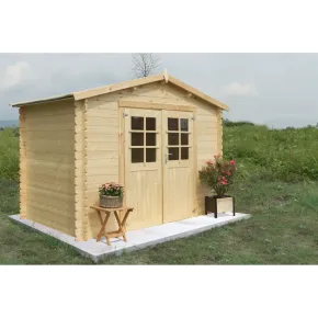 Casetta in Legno 3x3 28 mm da Giardino Rimessa per Attrezzi Blockhouse 2