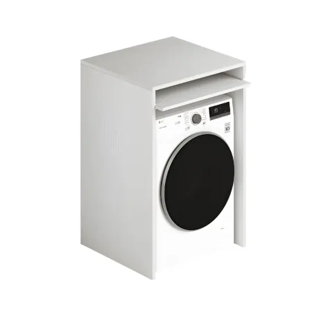 Mobile Coprilavatrice Asciugatrice in Legno Bianco Mobiletto | Bricoshop24