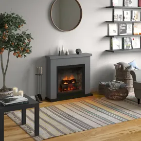 Camino Elettrico Tagu Frode PowerFlame2 Grigio 1600W 2