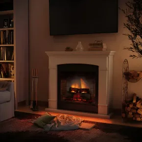 Camino Elettrico Tagu Helmi PowerFlame2 Beige 16000w 2