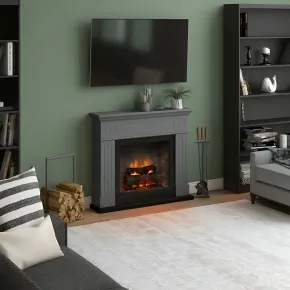 Camino Elettrico Tagu Larsen PowerFlame2 Grigio 1600W 2