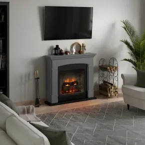 Camino Elettrico Tagu Helmi PowerFlame2 Grigio 1600W 2