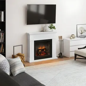 Camino Elettrico Tagu Larsen PowerFlame2 Bianco 1600W 2