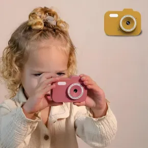 Fotocamera Digitale per Bambini Video HD 1080P Giallo Filtri Divertenti 2
