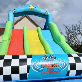 Castello Gonfiabile per Bambini da Esterno Triplo Scivolo e Arrampicata 2