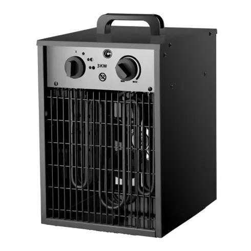 Stufa Elettrica Portatile 1000/2000W Termoventilatore Regolabile Nero