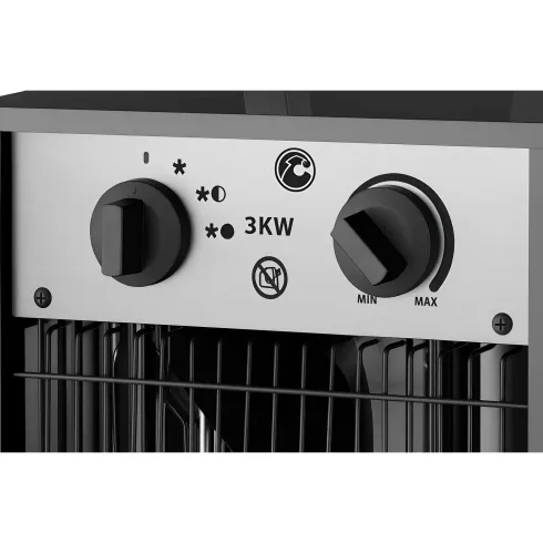 Stufa Elettrica Portatile 1000/2000W Termoventilatore Regolabile Nero