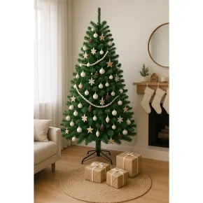 Albero di Natale 180 cm in PVC con Rami Folti Abete Realistico da Montare 2