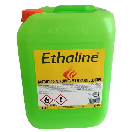 8 Taniche Bioetanolo Naturale 10L Combustibile Ecologico per Biocamini