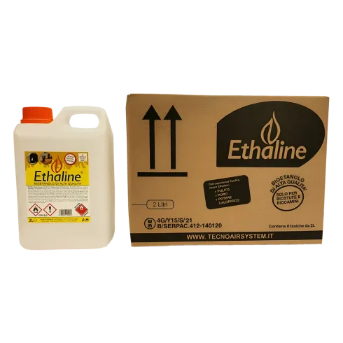 Combustibile Bioetanolo 6 Taniche 2L per Biocamini e Biostufe Inodore