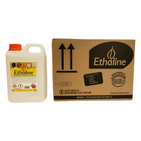 Combustibile Bioetanolo 6 Taniche 2L per Biocamini e Biostufe Inodore