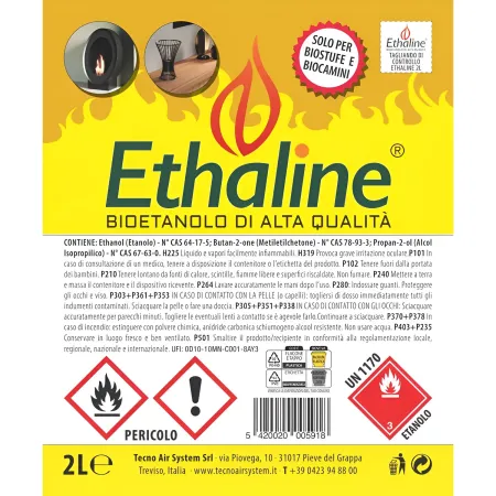 Combustibile Bioetanolo 18 Taniche 2L per Biocamini e Biostufe Inodore