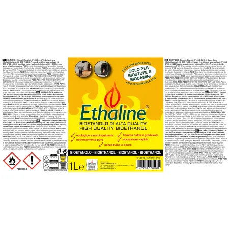 Bioetanolo 12 Taniche 1L per Biocamini e Stufe Combustibile Naturale