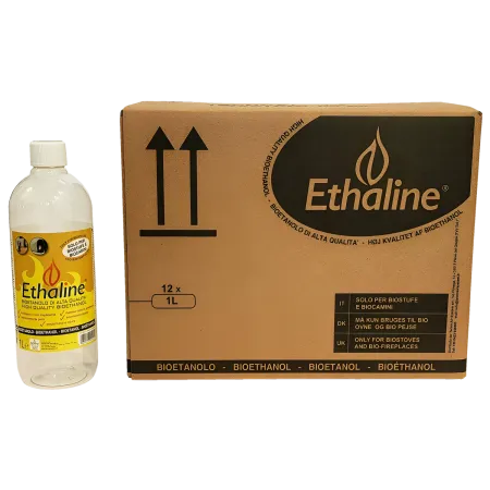 Bioetanolo 12 Taniche 1L per Biocamini e Stufe Combustibile Naturale