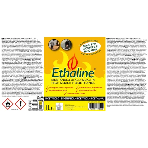 Bioetanolo 60 Taniche 1L per Biocamini e Stufe Combustibile Naturale
