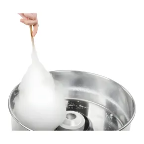 Macchina per Zucchero Filato Rosa Professionale Acciaio con Cupola 2