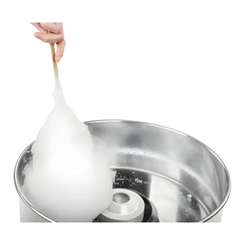 Macchina per Zucchero Filato Rosa Professionale Acciaio con Cupola