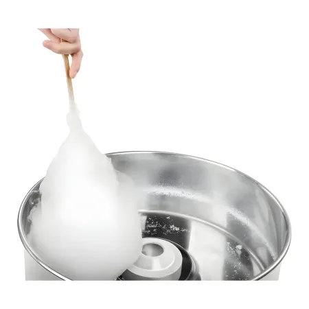 Macchina per Zucchero Filato Rosa Professionale Acciaio con Cupola