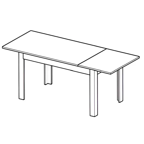 Tavolo Estensibile da Pranzo 120x80 cm Noce e Bianco