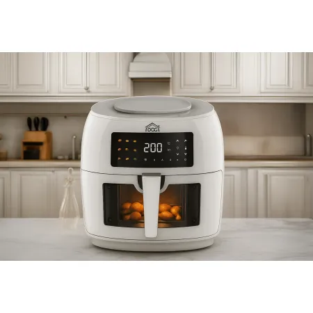 Friggitrice ad Aria 1800W 8L DCG Bianco Display Touch Antiaderente